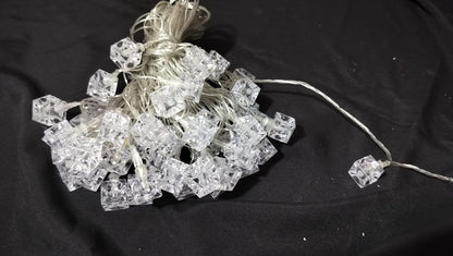 ✨ Product Name: Crystal Cube Multicolor LED String Lights – Festive Sparkle for Diwali